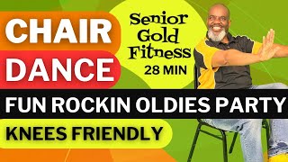 Fun Senior Gold Chair Dance Fitness  Rocking Oldies Seated Workout [upl. by Pammy]