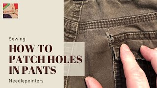 How to Mend How to Repair Holes in Pants by Darning with a Sewing Machine [upl. by Lem563]