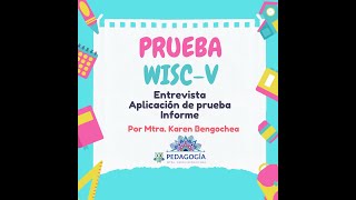 INFORMACIÓN SOBRE WISCV [upl. by Center]