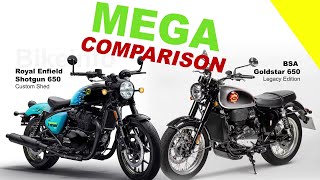 Royal Enfield Shotgun 650 vs BSA Goldstar 650  MEGA COMPARISON bikeinfo199 [upl. by Eidoj]