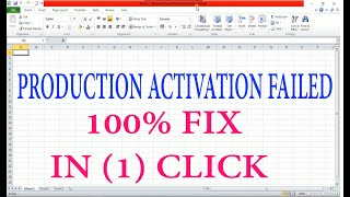 Production activation failed  MicrosoftExcelword error fix [upl. by Llerrah]