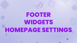 How to Customize Footer Widgets and Homepage in Picostrap [upl. by Amahcen408]