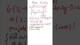 Bac  Déterminer le projeté orthogonal dun point sur un plan  Géométrie dans lespace 7h [upl. by Convery]