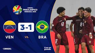 VENEZUELA vs BRASIL 31  RESUMEN  CONMEBOL PREOLÍMPICO  FASE PRELIMINAR [upl. by Gnilrad]