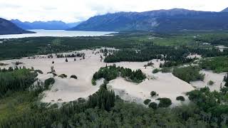 Aerial View for Carcross Desert at Carcross YT Canada [upl. by Seumas]