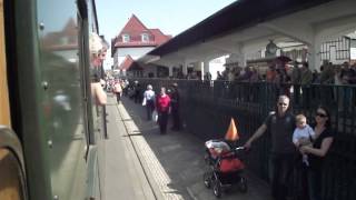 HSB Bahnhofsfest Nordhausen Fahrt auf den Bahnhofsplatz [upl. by Ailongam709]