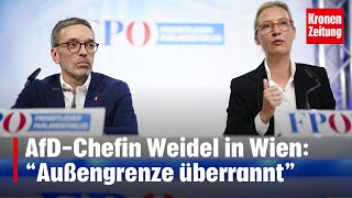 AfDChefin Alice Weidel in Wien quotGroßstädte sind NoGoAreasquot  kronetv NEWS [upl. by Lenka]