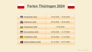 Ferien Thüringen 2024 [upl. by Ursuline136]