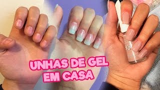 COMO FAZER UNHAS DE GEL EM CASA [upl. by Solegnave940]