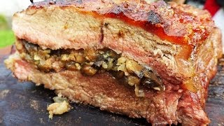 Bife de Chorizo Entero Relleno  Receta Espectacular Locos X el Asado [upl. by Rednijar391]