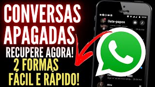 🔴COMO RECUPERAR CONVERSAS APAGADAS DO WHATSAPP NO IPHONE  2 FORMAS FÁCIL E RÁPIDO [upl. by Anilev]