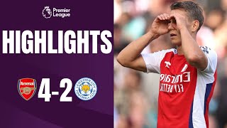 Arsenal vs Leicester 42 Highlights  Premier League  20242025 [upl. by Hurleigh]