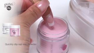 Gelish Dip Tutorial French Manicure Application with Nail Tips [upl. by Spindell902]