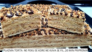 PLAZMA TORTA NE PEKU SE KORE NE KUVA SE FIL ZA 20 MIN DO PUNO UKUSNIH KOLACICA [upl. by Erund]