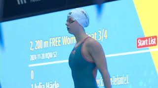 2 BFinal  Women 200 m Freestyle  RQM 2024  Zwemmen [upl. by Lleral]