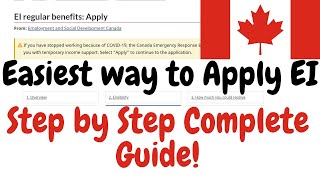 How to apply for Employment Insurance EI  Complete 2020 Step by Step Guide [upl. by Eiderf]