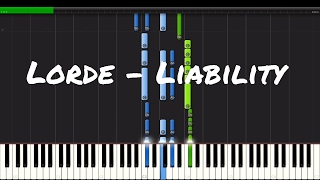 Lorde  Liability Piano Tutorial [upl. by Adnohsat]