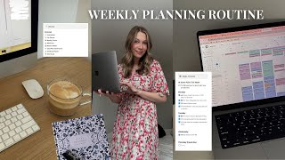 How I Plan My Week simple amp realistic 🗓️✨ Google Calendar amp Notion workflow [upl. by Downey]