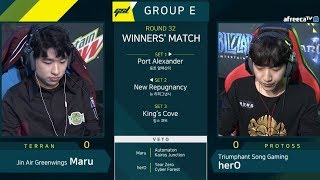 2019 GSL S1 Ro32 Group E Match3 Maru vs herO [upl. by Suivat921]