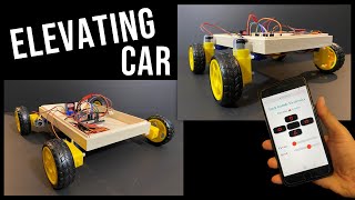 Elevating WiFi Car using ESP32  Lifting Car  DIY 🔥 [upl. by Vorster]