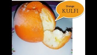 Orange Kulfi in Tamil Easy Home made Matka Kulfi  Kulfi Recipe [upl. by Nallij]