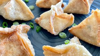 How to Make EASY Homemade Crab Rangoon [upl. by Atinor]