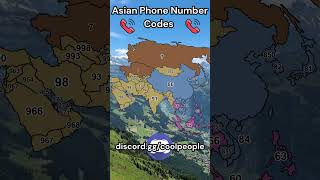 Asian phone number codes 📞 asia geography fyp mapology map asiacountries geopolitic [upl. by Anavoig]