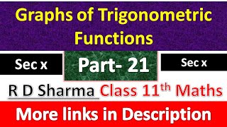 Graphs of Trigonometric Functions  Class 11th Maths R D Sharma Solution  Chapter 6  Part 21 [upl. by Ataeb]