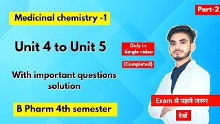 Medicinal chemistry b pharm 4th sem important questions। With solution Notes। Part2।Shahruddin khan [upl. by Elin]