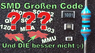 SMD Grundlagen 2 Durchblick bei Bauteile Codes und Größenvergleich unterm Mikroskop [upl. by Neelyaj]