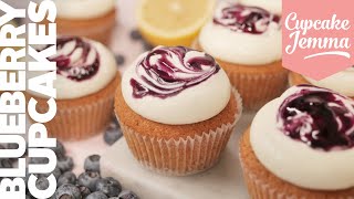 Filled Blueberry Lemon Cheesecake Cupcake Recipe  Cupcake Jemma [upl. by Iggy302]