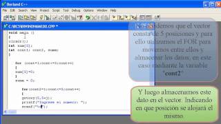 Sentencia FOR y uso de vectores en C [upl. by Siryt869]