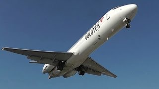 Volotea Boeing 7172BL Low Landing  Jetblast at Skiathos the second St Maarten spotter view [upl. by Nedaj]