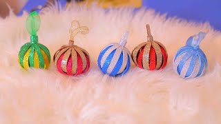 Palline di natale eleganti fai da te in gomma eva  diy christmas ornaments [upl. by Boiney]