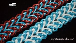 WAVE FORMATION BRACELET HOOK ONLY DESIGN TUTORIAL [upl. by Missak]