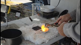 Refining 26 grams of dirty gold powder recovered from electronic waste Part 2 [upl. by Unhsiv568]