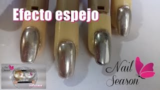 Uñas efecto espejo paso a paso base de acrilico Mirror Effect Nails [upl. by Anyotal442]