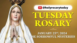 TUESDAY HOLY ROSARY 💛 JANUARY 23 2024 💛 SORROWFUL MYSTERIES OF THE ROSARY VIRTUAL holyrosarytoday [upl. by Leffert]