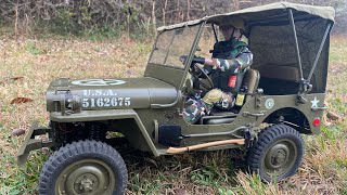 RocHobby 16 scale “MB Scaler”1941Willy’s Jeep3s trail drive in the woods [upl. by Mode]