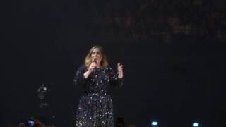 Adele  Talking about Concussion  Taking selfies  AccorHotels Arena Bercy  090616 [upl. by Anire978]