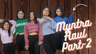 Latest amp Trendy SWEATERS from Myntra ❄️  Honest Review Best Winter Haul winterhaul [upl. by Colfin232]