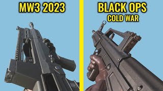 COD MW3 2023 vs Black Ops Cold War  Weapons Comparison [upl. by Elocn]