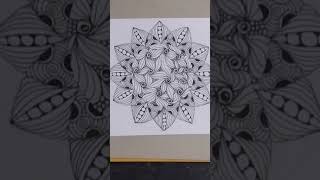 💦💫💥ZENDALA 10 EXPLOREING ZENTANGLE AND MANDALA paintingkakhazana zentangle drawing zendala [upl. by Odracir]