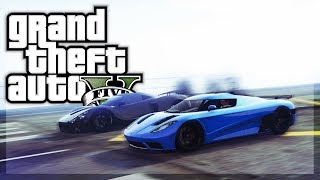 GTA 5 Online  FASTEST CARS IN THE WORLD RACE Koenigsegg vs Hennessey [upl. by Shing614]