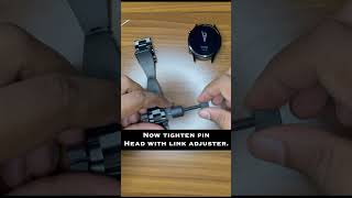 How to Adjust Resize metal smart watch strap with link adjuster [upl. by Corella]