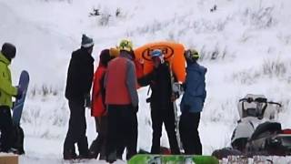 CBS Evening News with Scott Pelley  Airbag saves snowboarder from avalanche [upl. by Guillermo587]