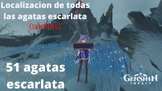 Localizacion de todas las agatas escarlata sueltas Genshin impact [upl. by Troth]