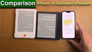 Using the iPhone as an eBook Reader eReader  a comparison with dedicated eink eReaders [upl. by Coshow700]