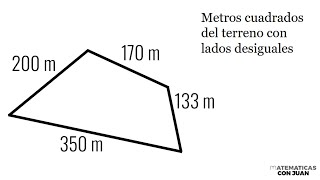 LOS METROS CUADRADOS DE UN TERRENO IRREGULAR 4 lados y ángulos desiguiales [upl. by Minnaminnie]