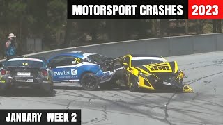 Motorsport Crashes 2023 January Week 2 [upl. by Bonis]